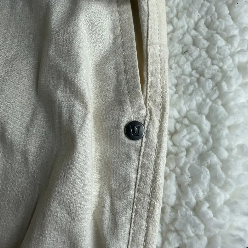 VUORI Womens Ripstop Pants Size XL Cream Cargo Pocket Drawstring VW401 - Picture 10 of 10